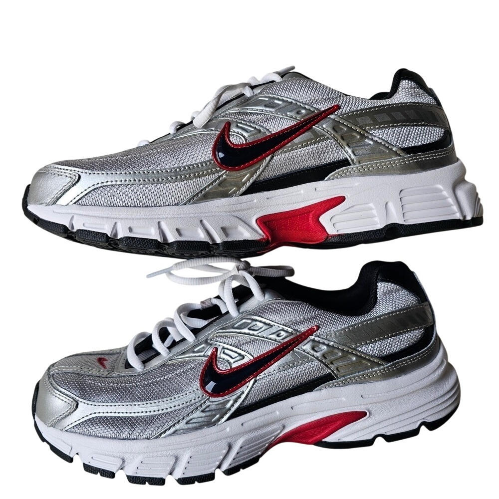 NWOT Men's Nike Initiator Sneakers Silver Red Size 9.5 Red Silver Grey - Picture 4 of 10